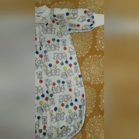 Vintage Carter's Baby Fleece Sleep Bag Sack Wearable Blanket One Size Bears - Picture 3 of 14